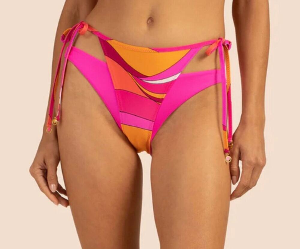 Trina Turk Vivid Vista Tie Side Bikini Bottom 4 NWT
